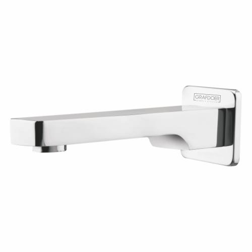 Wall Spout Plain with Wall Flange Chrome